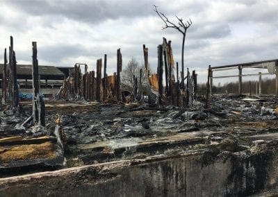 Gateforth Park Burnt out Building July 2018