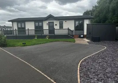 Beautifully designed residential park home with landscaped garden and parking at Gateforth Park