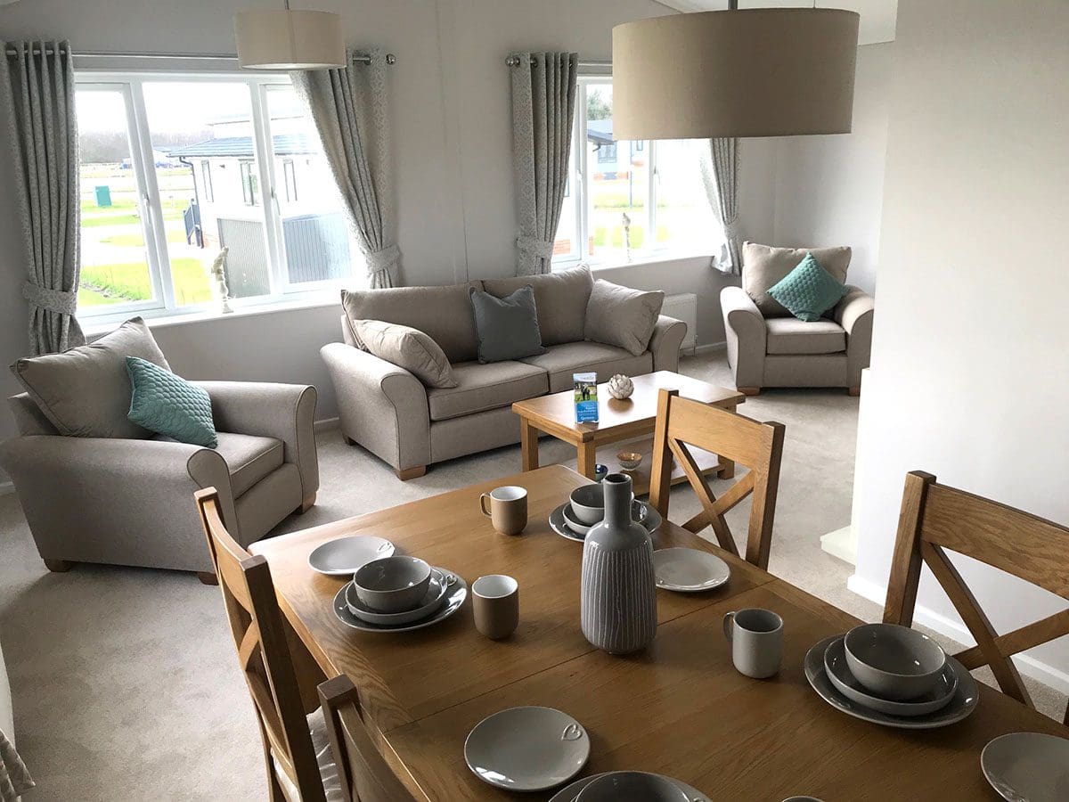 Living room of Sonata park home at Yorkshire resdiential park