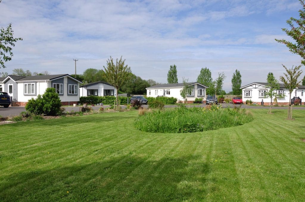perfect residential park with well space out homes and lots of green space 