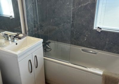 Modern bathroom in a residential park home at Gateforth Park
