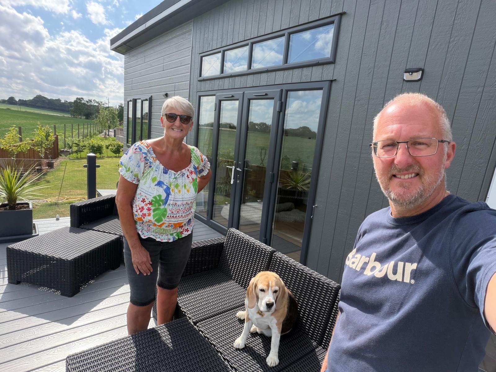 gateforth park homeowners kim and bob and their beagle Timmy like the safe secure residential park